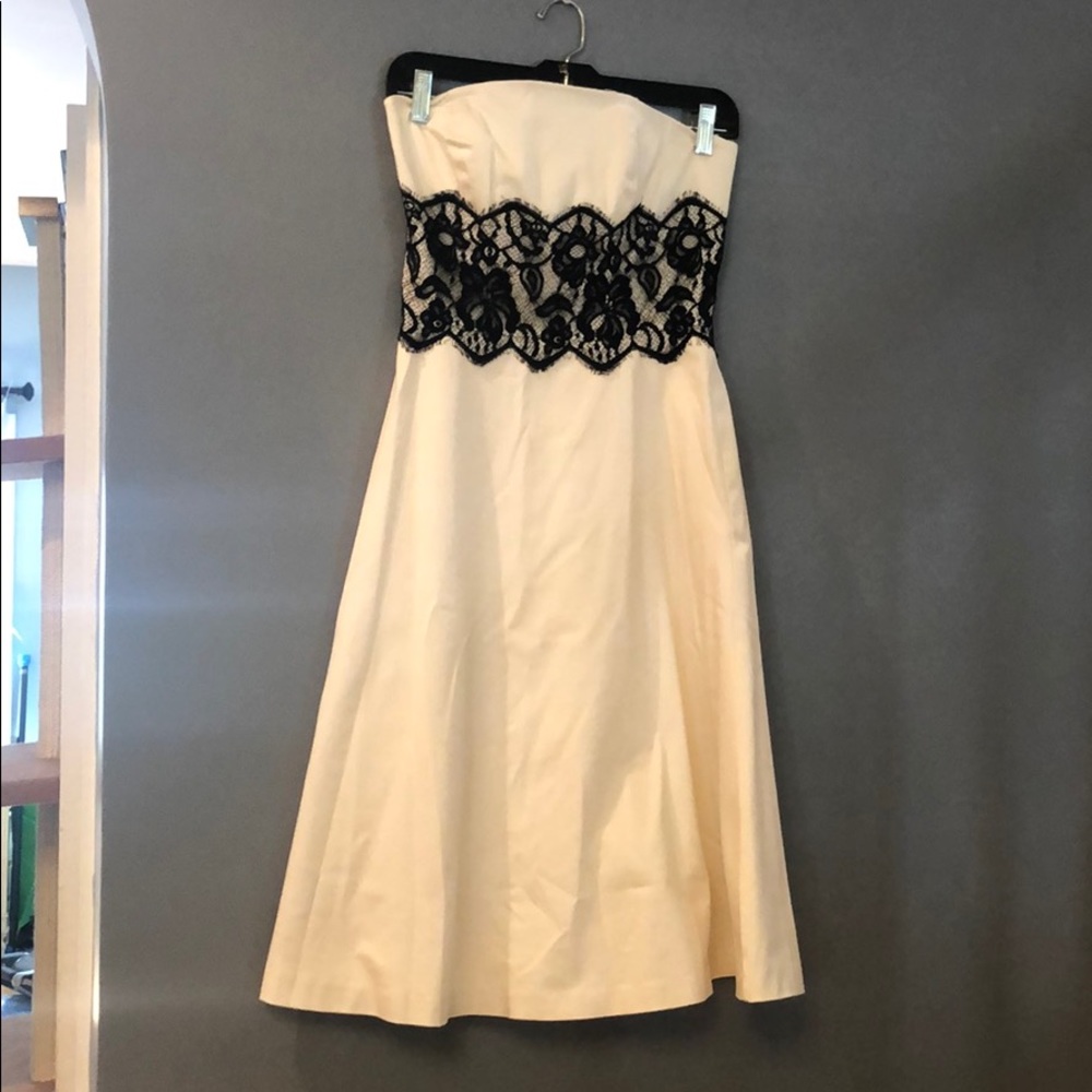 White House Black Market Strapless A-Line Dress